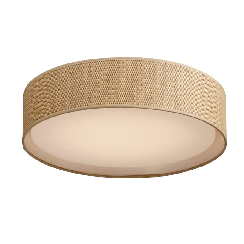Prime 20"W LED Flush Mount - grass cloth