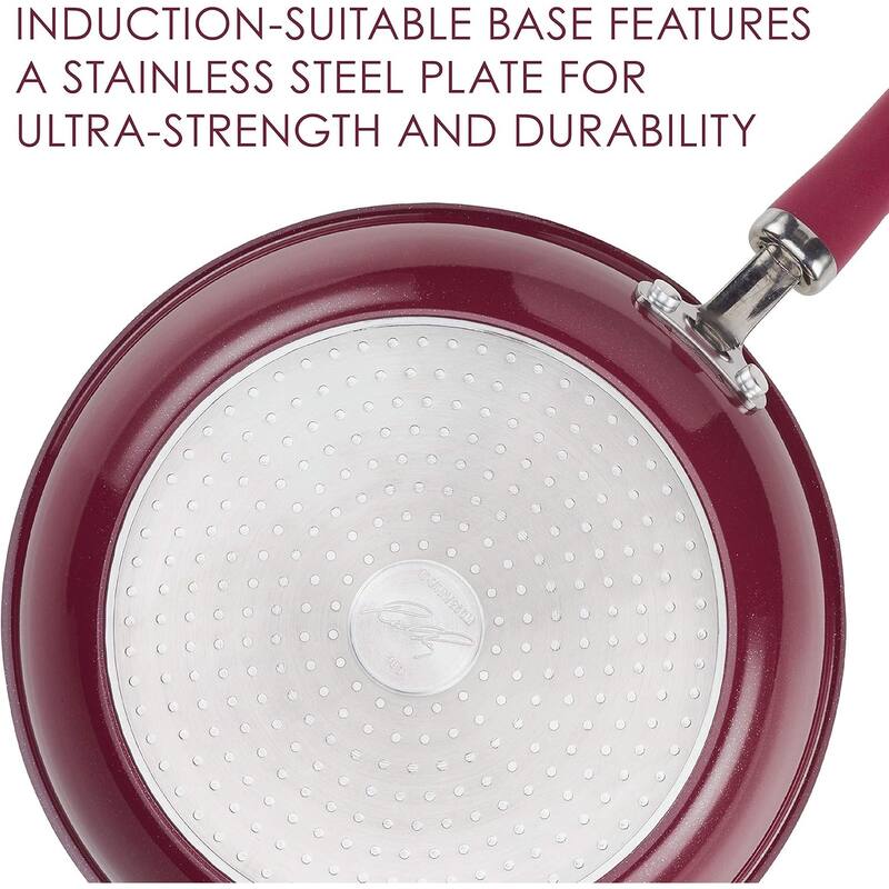 Create Delicious Nonstick Cookware Pots and Pans Set, 13 Piece, Burgundy Shimmer