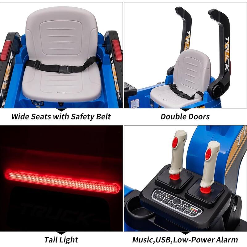 Kids Ride-On Electric Excavator Digger with Remote Control