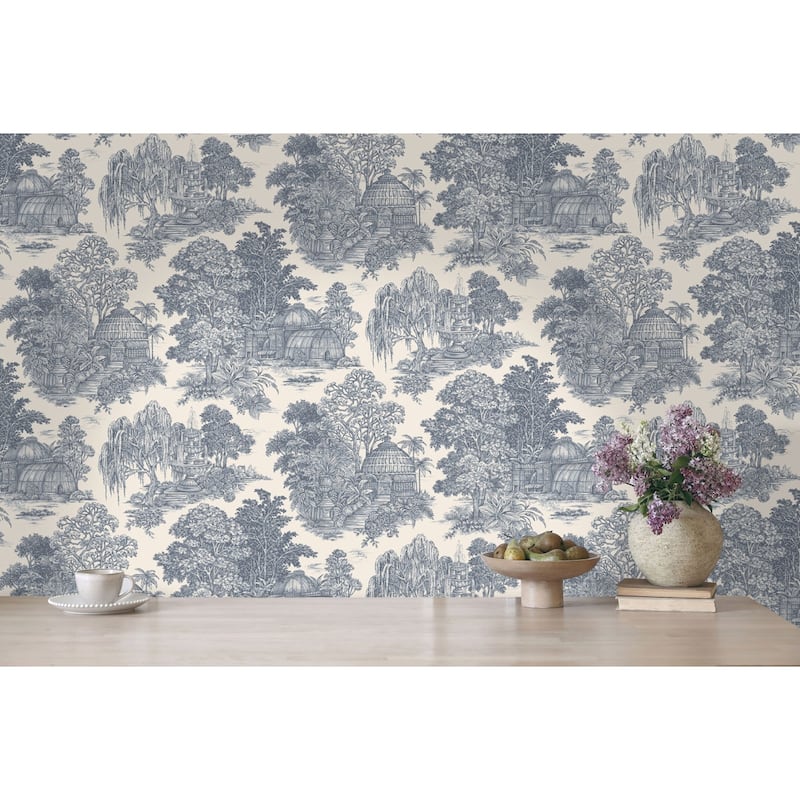 Osterley Toile Non-Pasted Wallpaper – 396in. x 21in. – Covers 56 square feet