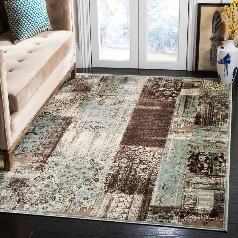 SAFAVIEH Paradise Paunita Modern Viscose Rug - 8' x 11'2" - Light Blue/Anthracite - Rectangle