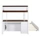 preview thumbnail 13 of 16, Full-over-Full Bunk Bed with Twin size Trundle, Storage and Desk,with 2 USB and 2 3-holes Plugs