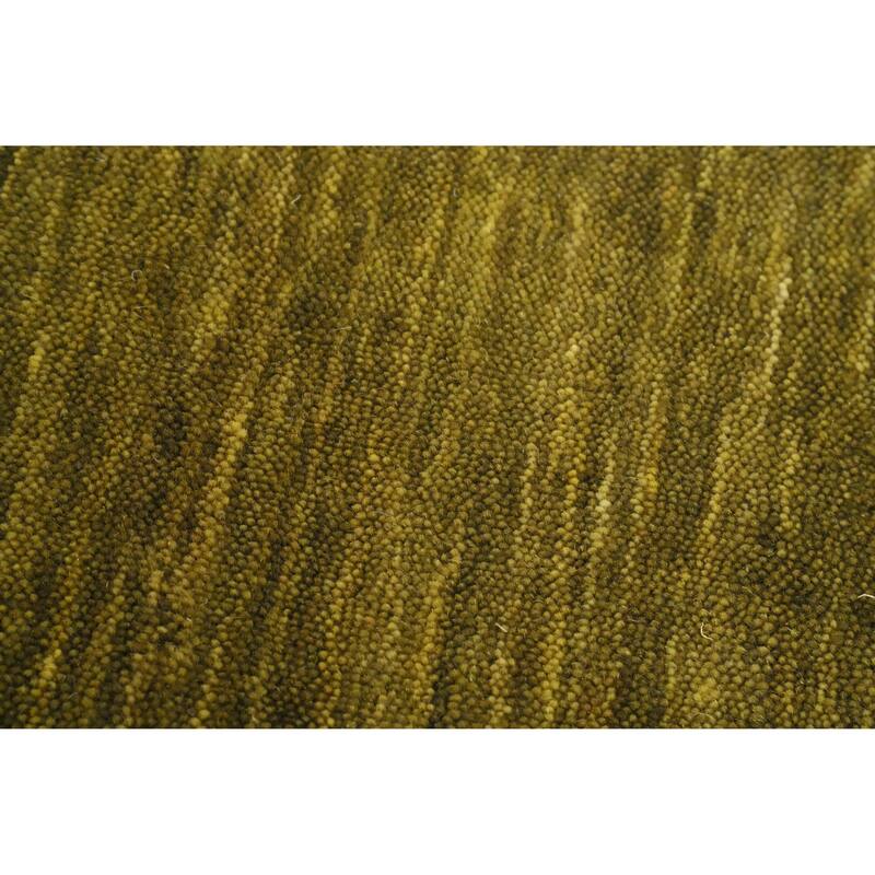 Hand Knotted Oriental 100% Wool Carpet Tribal Animal Pictorial Green Gabbeh Area Rug - 5' 11'' X 5' 10''