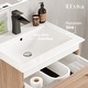 preview thumbnail 4 of 5, Eviva Joy 24"W Maple Wall Mount Bath Vanity with Porcelain Top