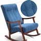 preview thumbnail 37 of 39, AVAWING Upholstered Rocking Chair Modern High Back Armchair