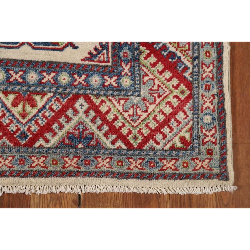 Kazak Runner Rug Hand-Knotted Wool Carpet - 2'5" x 15'2"