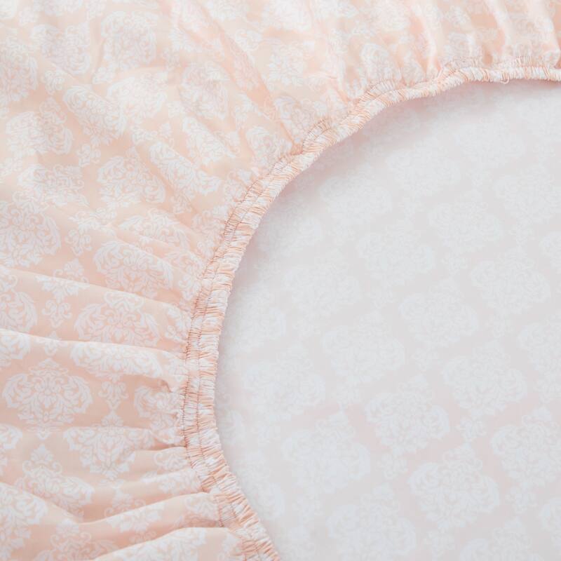 Lush Decor Romer Damask Peach Sheet Set