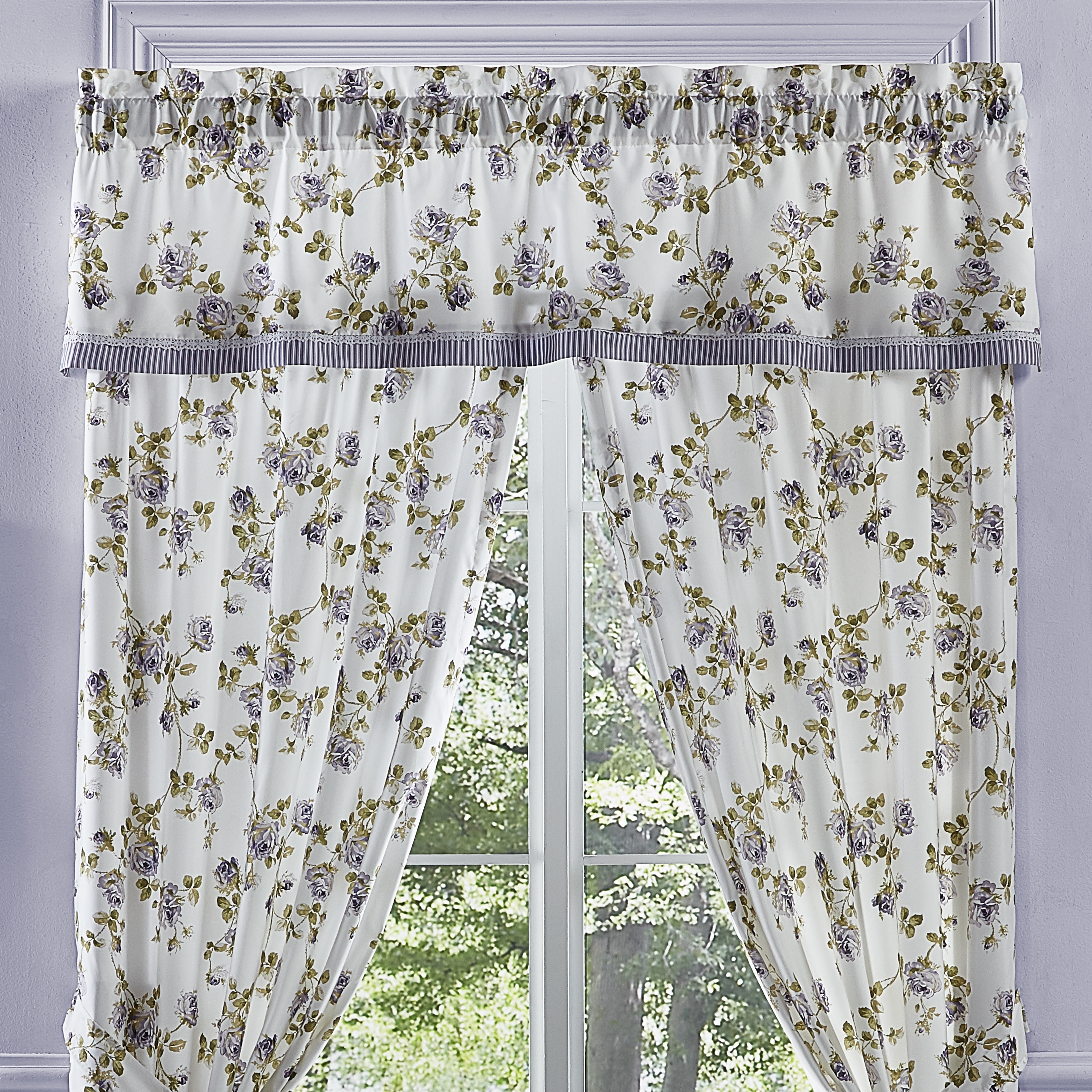 Royal Court Rosemary Lilac Window Straight Valance