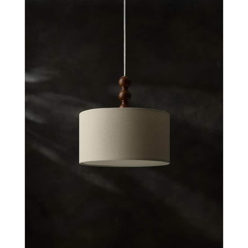 Livabliss Wiluna Rustic Pendant - 16"L x 16"W x 47"H - Dark Brown