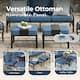 MAISON ARTS 6/7-Piece Patio Conversation Sets, Sofa Set with 2/4 x Single Chairs, 1 x 3-seater Sofa and Coffee Table/Ottomans