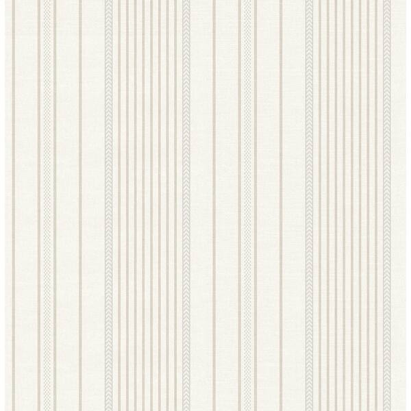 slide 2 of 7, A-Street Prints Navarres Stripe Neutral Faux Linen Wallpaper