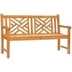 preview thumbnail 4 of 12, Chic Teak Chippendale Outdoor Teak Wood Patio & Garden Double Bench
