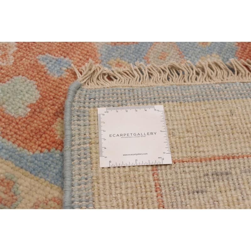 ECARPETGALLERY Hand-knotted Modern Oushak Light Blue Wool Rug - 7'11 x 10'2