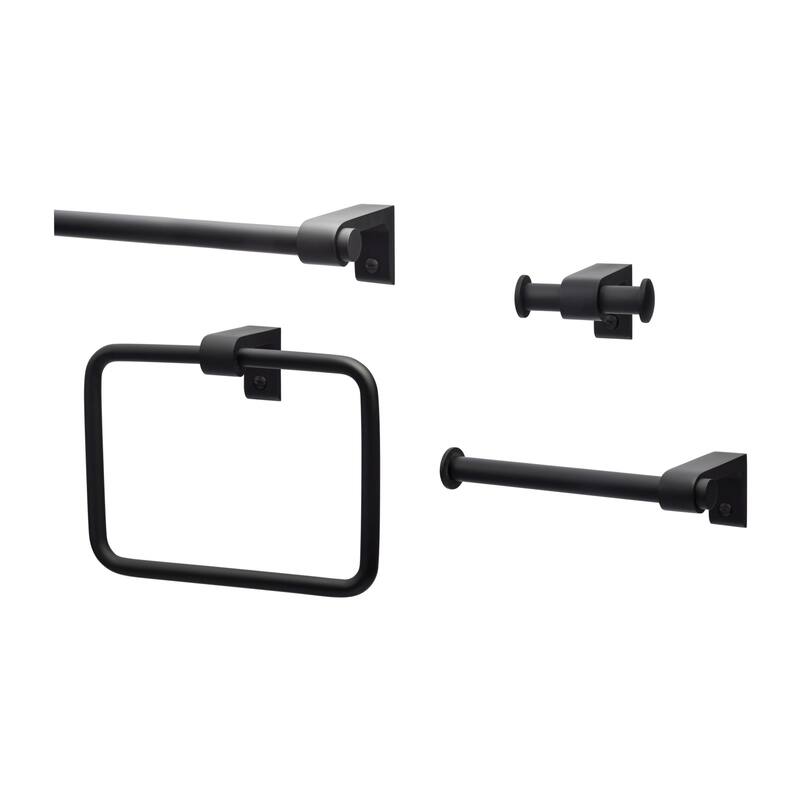 Sure-Loc SD-SET-PH1 Sedona 4 Piece Bathroom Package with 30" Towel - Flat Black