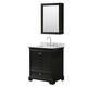 Option Dark Espresso / White Carrara Marble Top /
