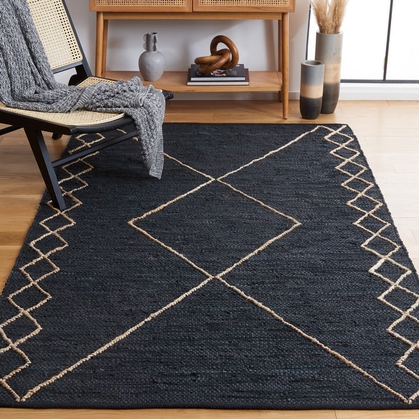slide 2 of 2, SAFAVIEH Handmade Vintage Leather Evaleen Modern Rug 3' x 5' - Black/Natural - Rectangle