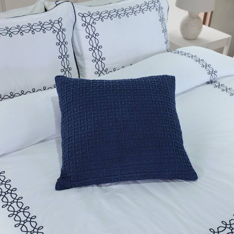 Southern Tide Finn Square Navy Decorative Pillow