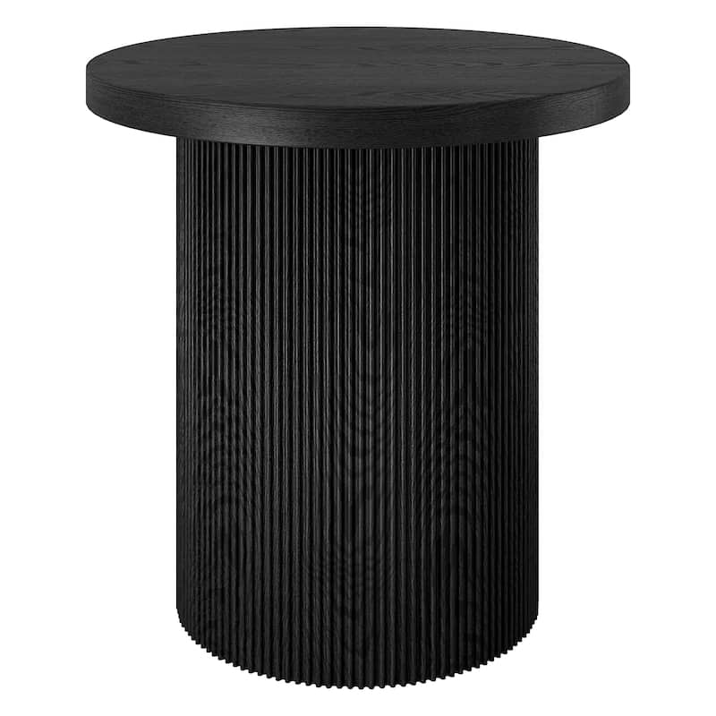 Isa 22" Wide Round Fluted Side Table - 22" Wide