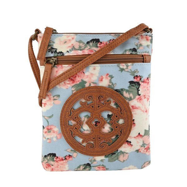Le Chateau Handcrafted Faux Leather Pebbled Zipper Crossbody Bag. Opens flyout.