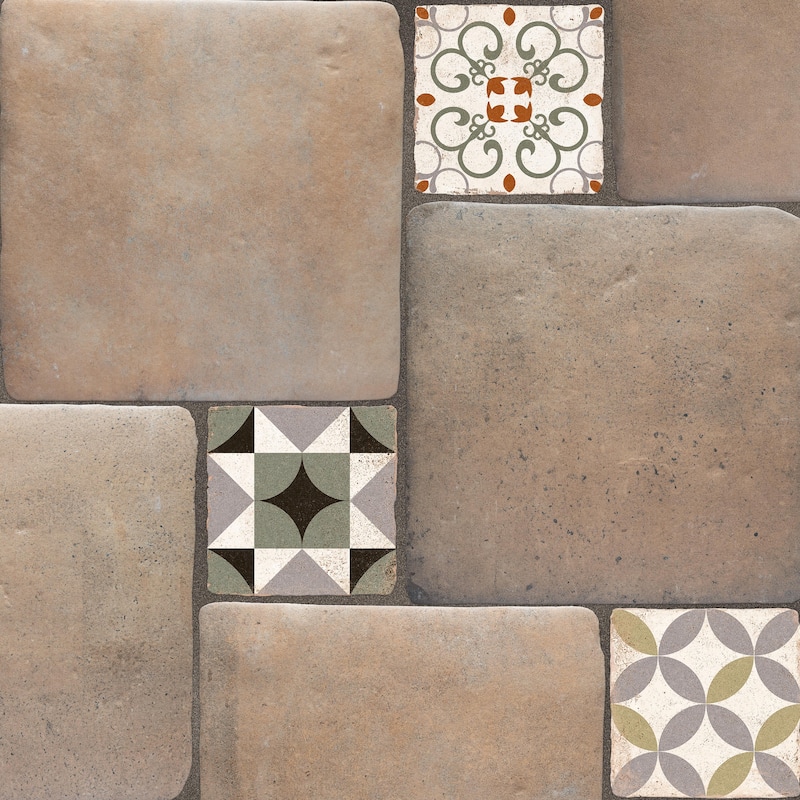 Merola Tile Benisa Marelle Teja with Aida Taco 11-7/8" x 17-3/4" Porcelain Floor and Wall Tile - Case (22 Tiles)