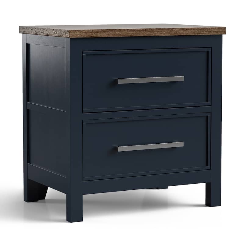 Furniture of America Althea Modern Farmhouse Solid Wood 2-drawer Nightstand (Set of 2)