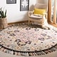 preview thumbnail 23 of 90, SAFAVIEH Adirondack Lida Modern Abstract Distressed Rug 7'  x  7' - Creme/Gold - Round