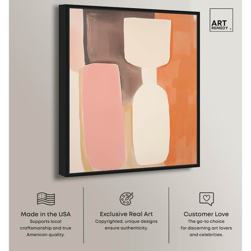 Peach Echoes I Canvas by Art Remedy