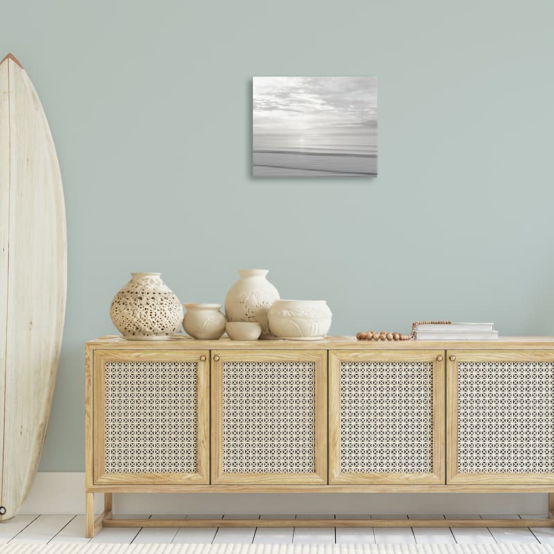 Stupell Soft Serene Beach Reflection Canvas Wall Art Design By Maggie Olsen