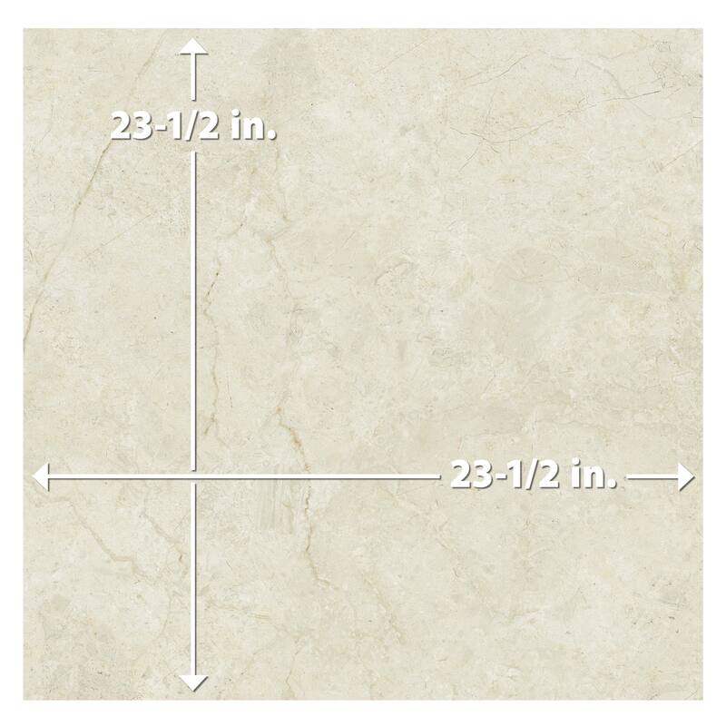 Merola Tile Reve Beige 23-1/2" x 23-1/2" Porcelain Floor and Wall Tile