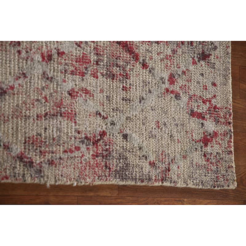 Abstract Rug Handmade Contemporary Wool Carpet - 8'0"x 9'11"