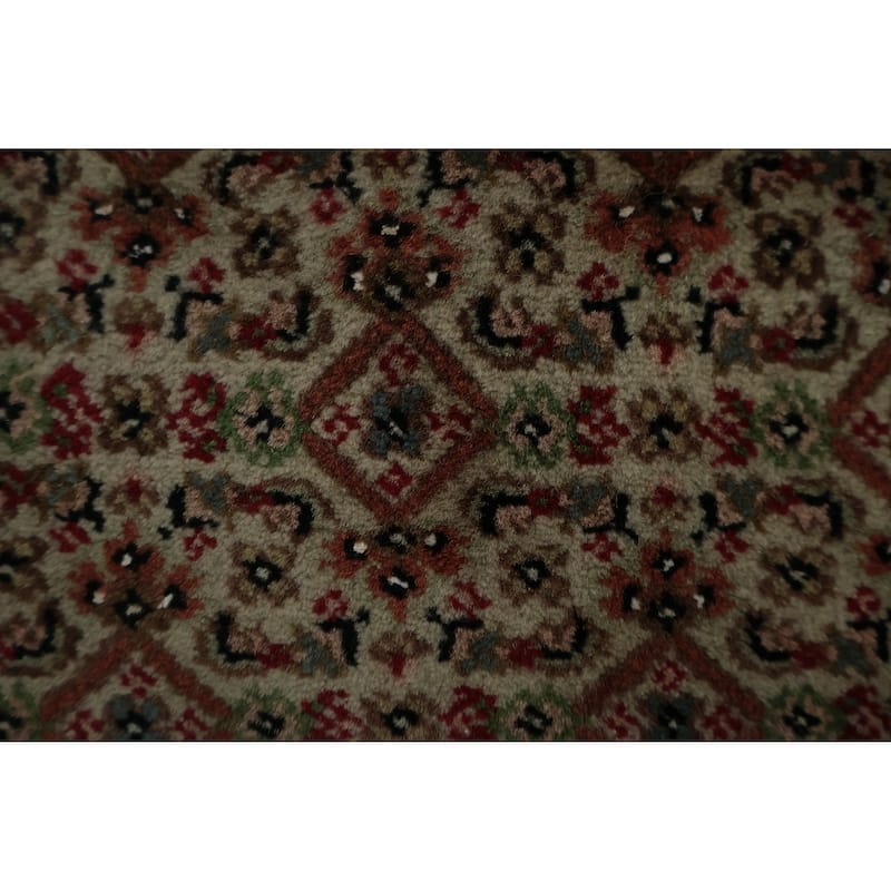 Hand Knotted Oriental 100% Wool Carpet Traditional Floral Black Tabriz-Mahi Area Rug - 12' 1'' X 8' 11''