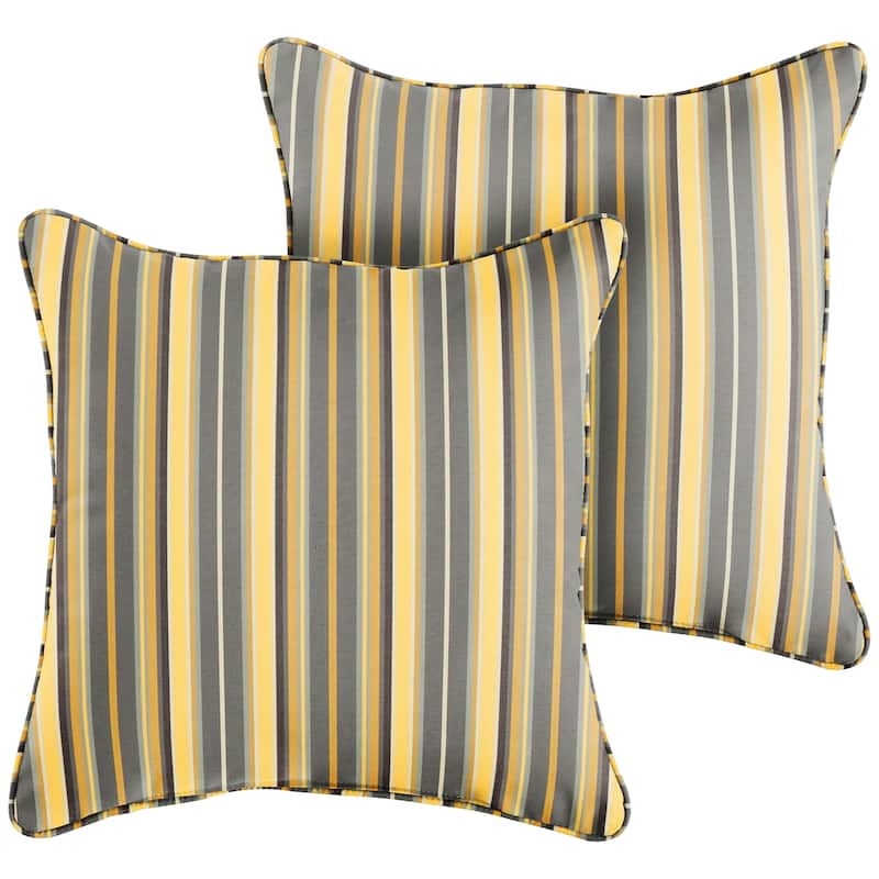 Sunbrella Foster Metallic Corded Indoor/ Outdoor Pillow Set (Set of 2)