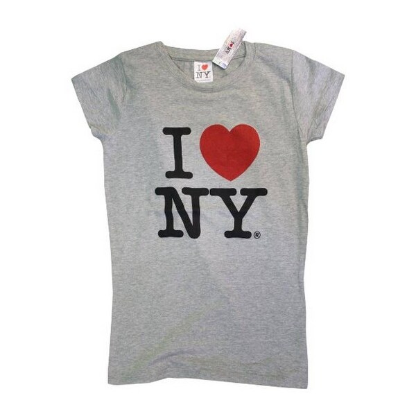 I Love NY New York Short Sleeve Screen Print Heart T-Shirt White 2Xl