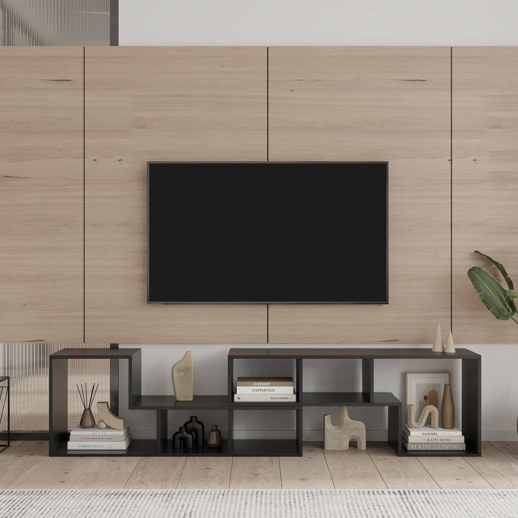 Double L-Shaped Entertainment Centers TV Stand
