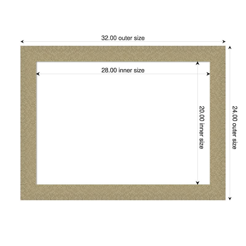 Amanti Art Mosaic Gold Framed Dry Erase Magnetic Board - 32 x 24 in - Mosaic Gold