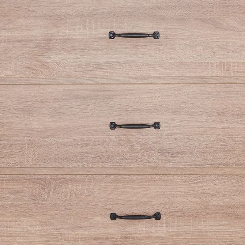 Brown Black Wood Contemporary Vertical Chest Dresser with 5 Drawers