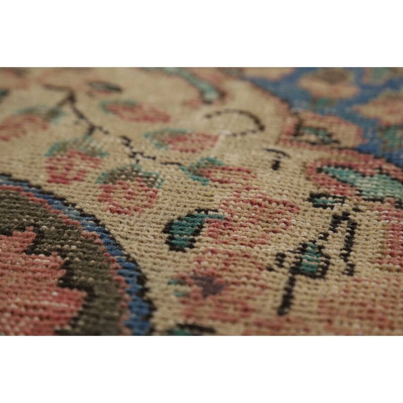 Traditional Tabriz Persian Vintage Rug Hand-Knotted Wool Carpet - 6'6" x 9'8"