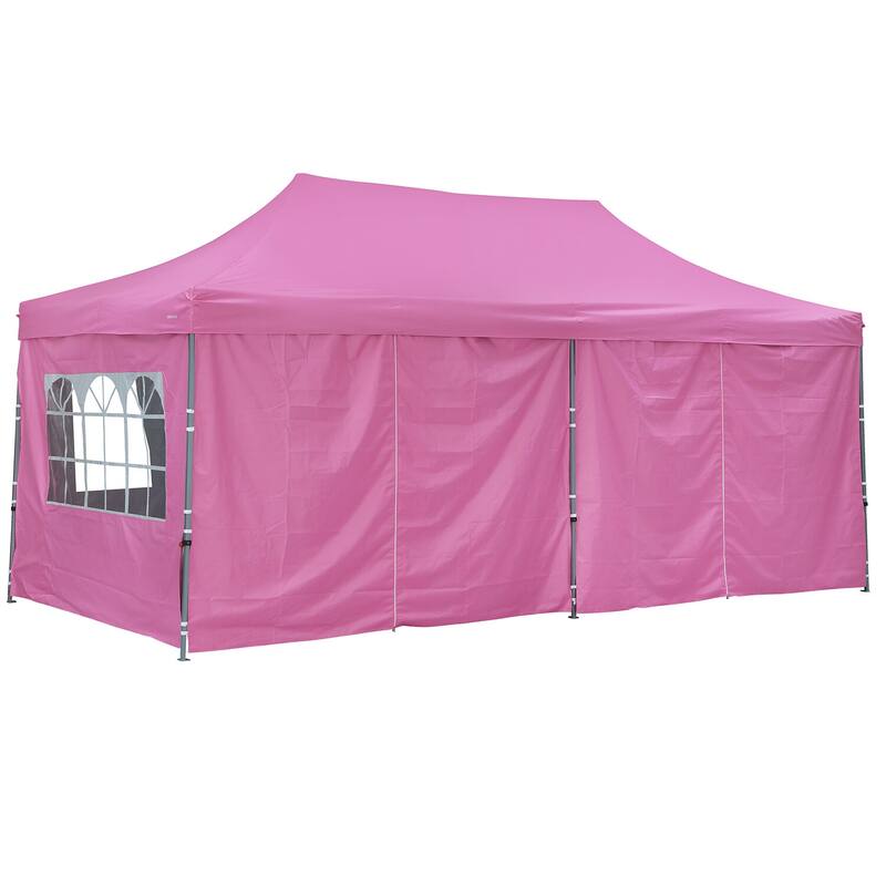 Ainfox Ourdoor Pop-up Canopy Tent with 4 Removable Sidewalls and 4 Transparent Windows
