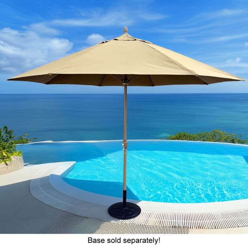 Tropishade 11' Market Umbrella with Sunbrella 5484 Brass