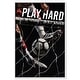 preview thumbnail 1 of 5, Play Hard Soccer Canvas Mancave Art by Art Remedy 10" x 15" - White