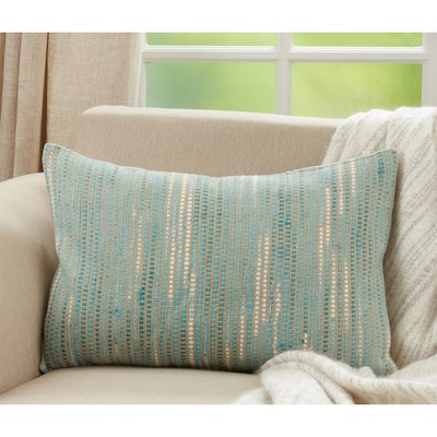 Throw Pillow With Striped Woven Design