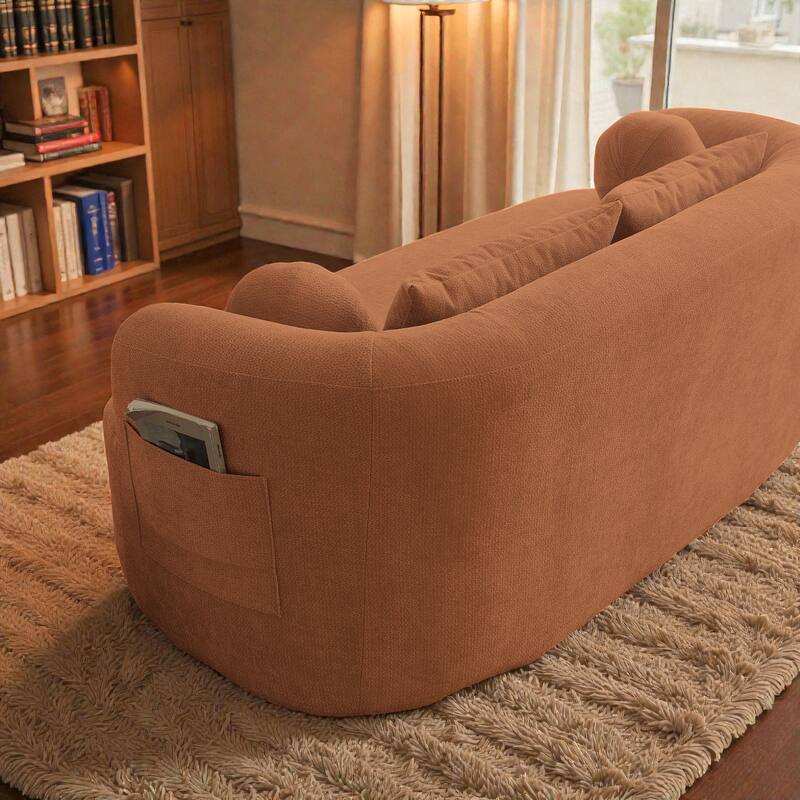 Sofa-in-a-Box Memory Foam 2-Seater Couch, Deep Seat Chenille Loveseat, No Assembly, Modern Compact Sofa for Living Room