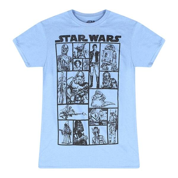 Shop Star Wars Heroes Villains Graphics Men S Blue T Shirt