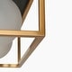 preview thumbnail 11 of 11, Modern Black Gold 4-Light Square Frosted Glass Flush Mount Ceiling Lights for Kitchen - 14" L x 14" W x 6.5" H