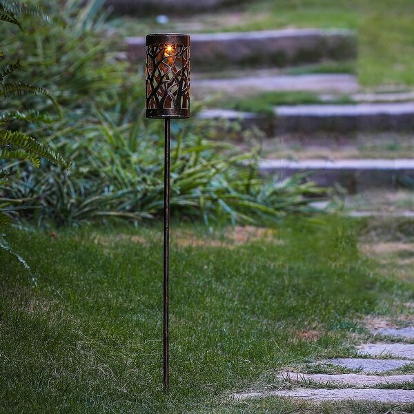 Metal solar store lights