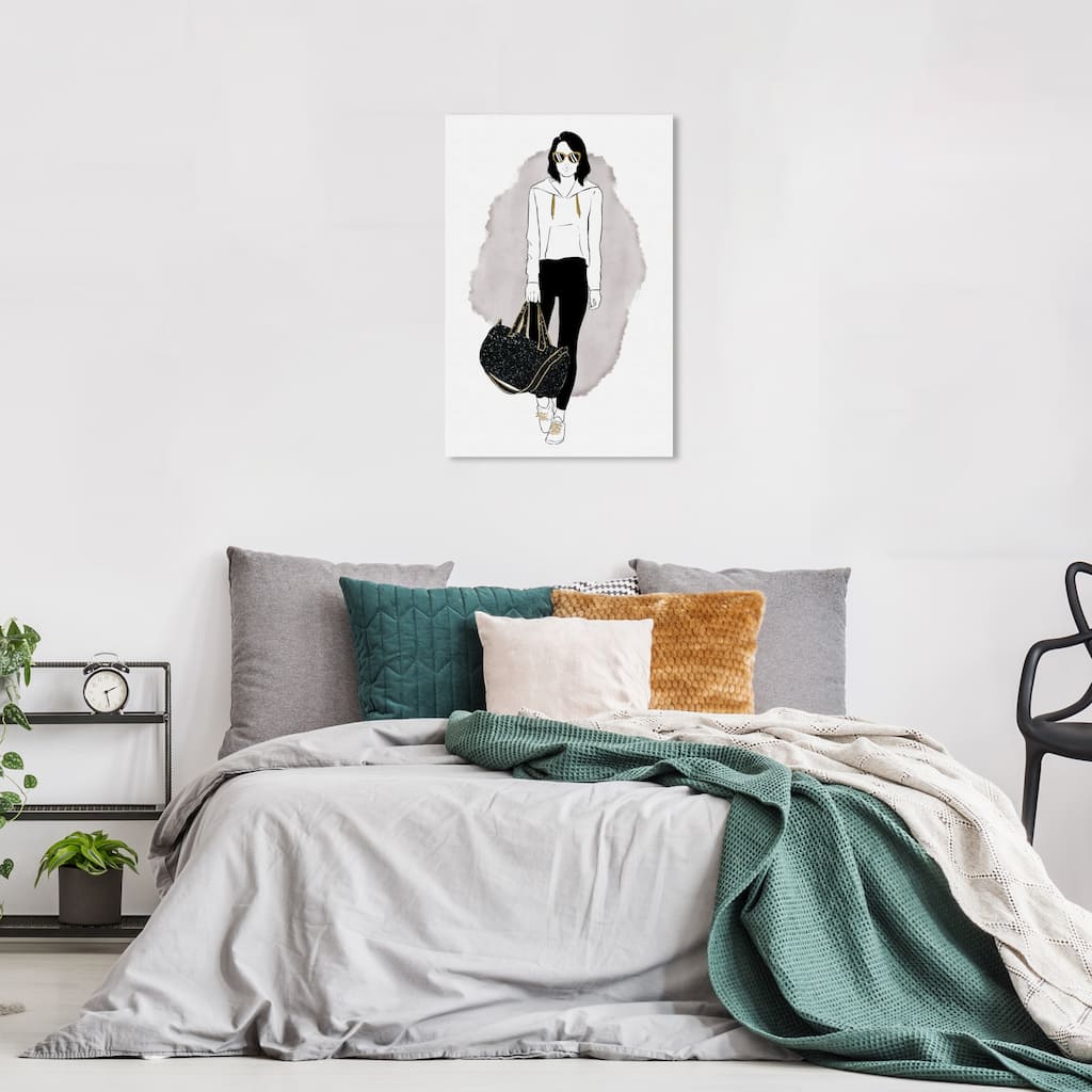 Wynwood Studio Canvas Fashion and Glam Athletic Aesthetic Black and Glam Wall Art Canvas Print