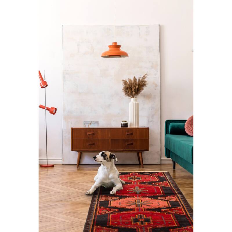 ECARPETGALLERY Hand-knotted Konya Anatolian Dark Red Wool Rug - 3'3 x 6'4