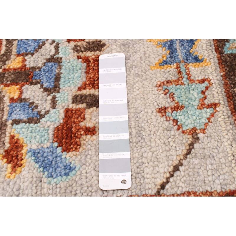 ECARPETGALLERY Hand-knotted Jules Serapi Light Grey Wool Rug - 8'3 x 9'11