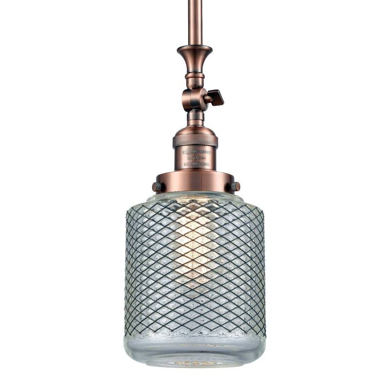Innovations Lighting Stanton Single Light 6" Wide Mini Pendant - Antique Copper / Vintage Wire Mesh