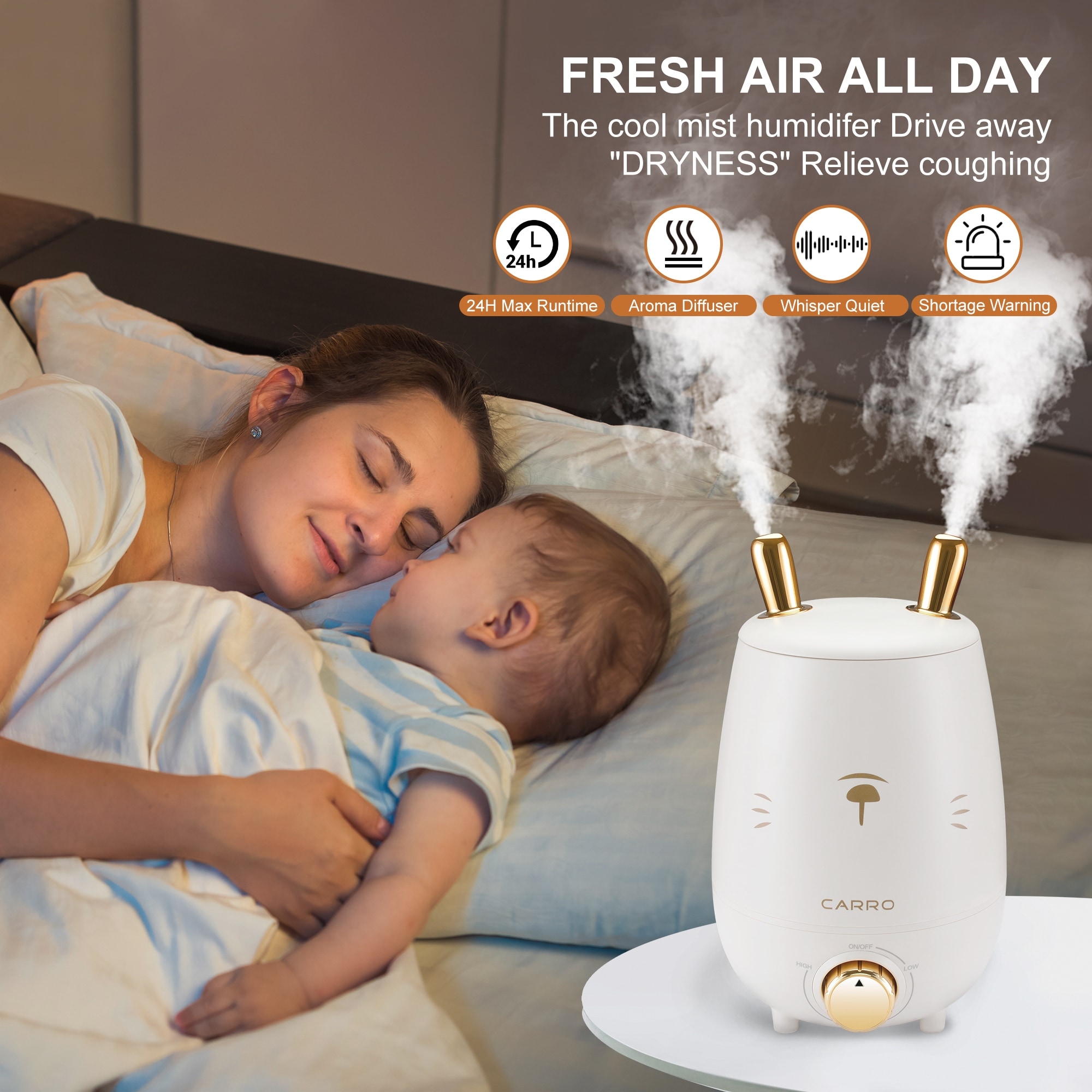  Smart Humidifiers for Large Room Bedroom, 8L Large